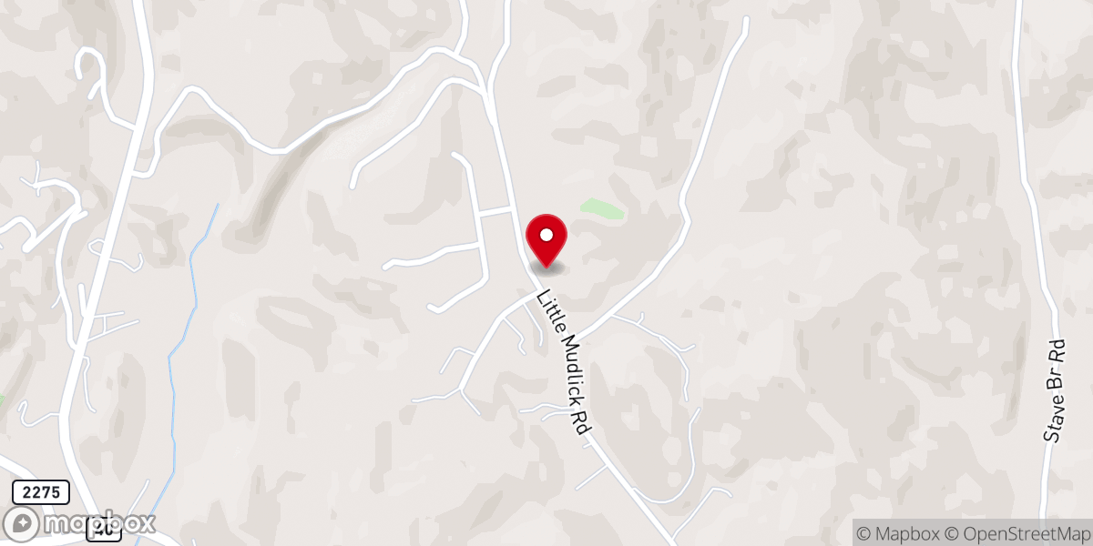 Map showing location of Staffordsville Freewill Baptist