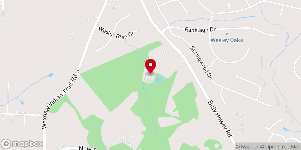 Map showing location of Liberty Hill Baptist Church