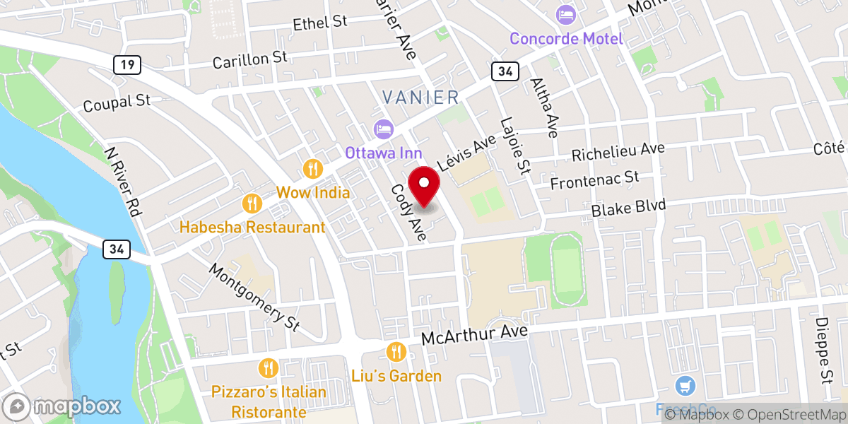 Map showing location of Assumption of the Blessed Virgin Mary Parish
