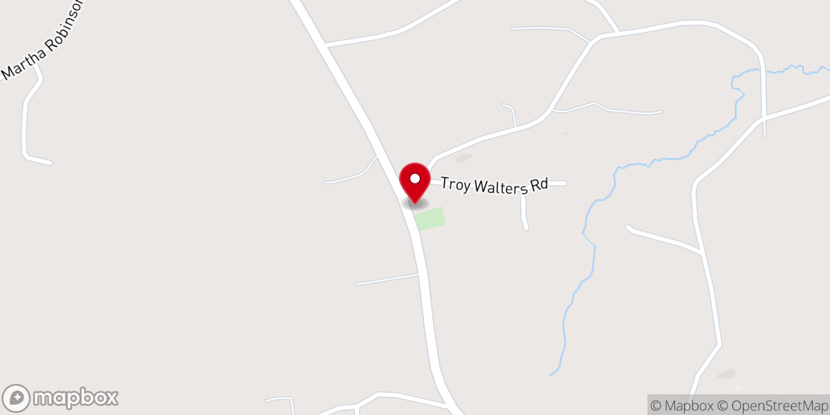 Map showing location of Pleasant Ridge Independent Baptist Church