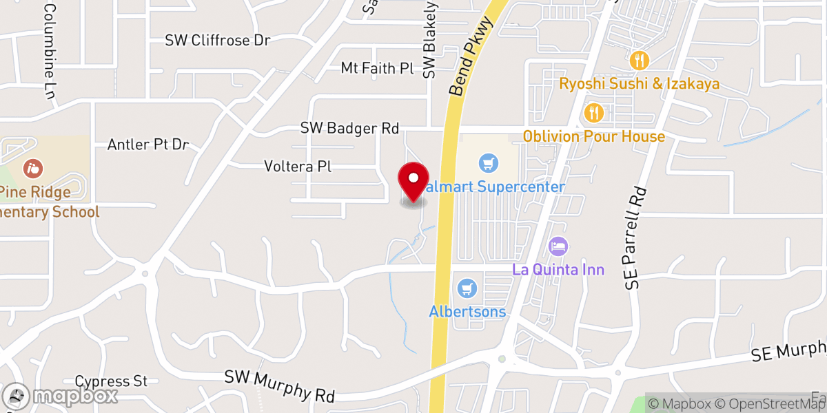Map showing location of New Hope Church