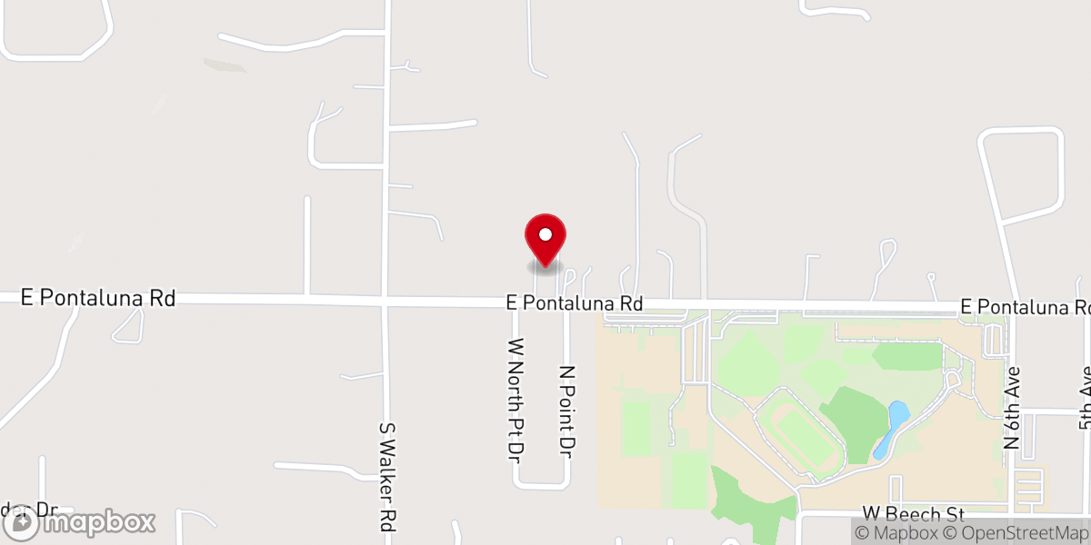 Map showing location of Grace Assembly of God