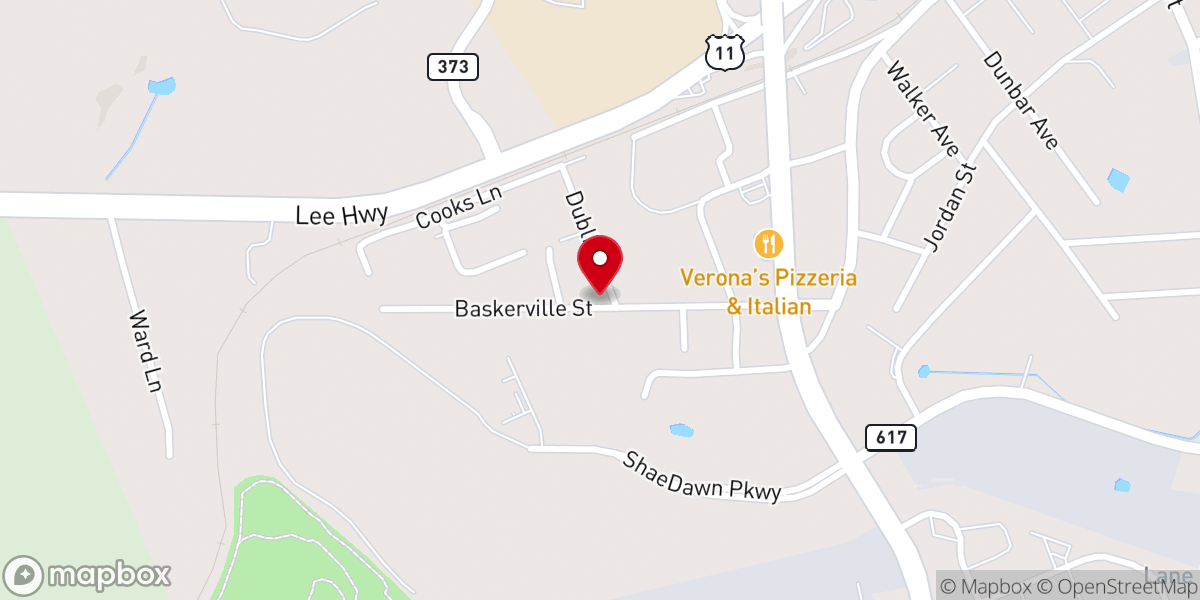 Map showing location of First Baptist West Dublin