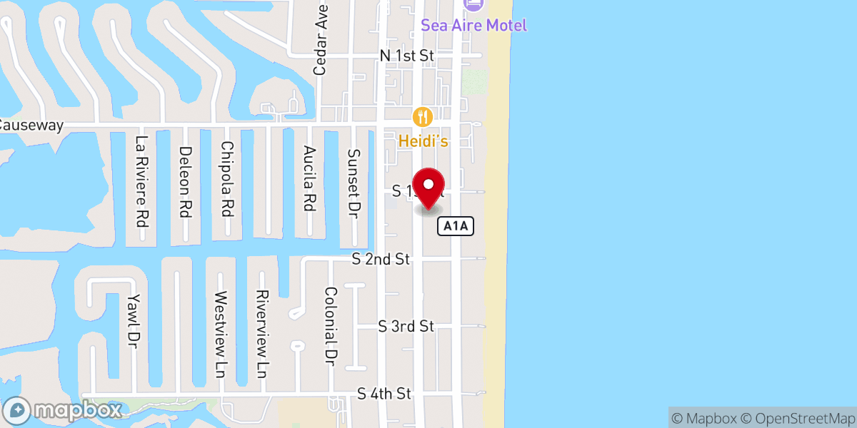 Map showing location of Cocoa Beach Community Church Thrift Shop