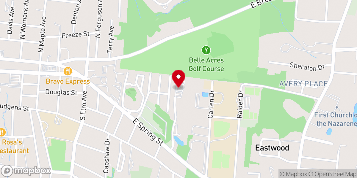 Map showing location of Living Hope Church