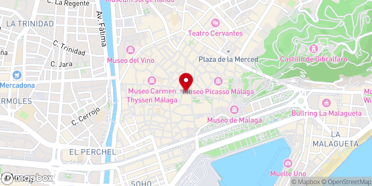 Map showing location of Obispado de Málaga