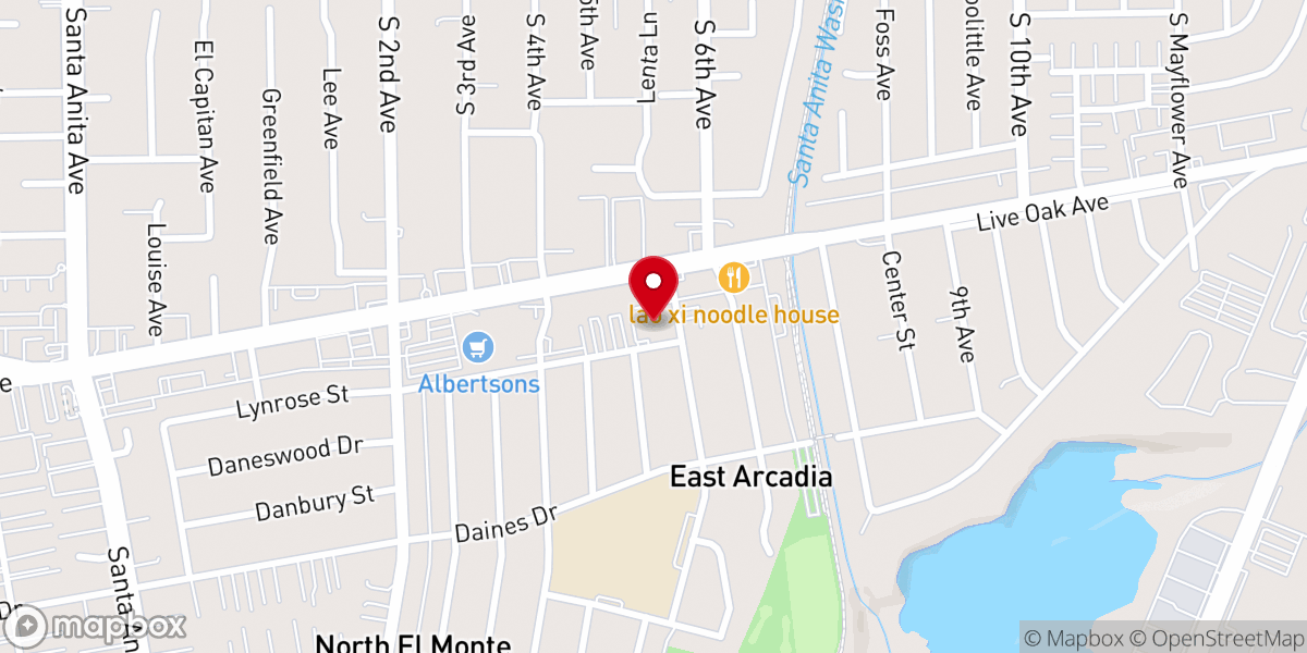 Map showing location of Arcadia Friends Community Church