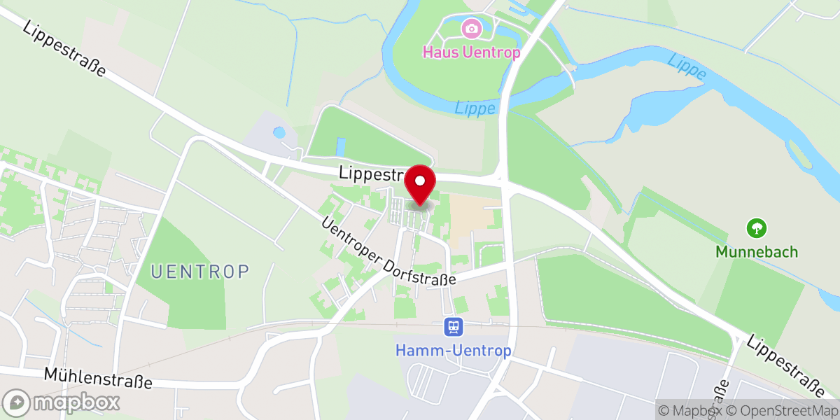 Map showing location of Uentroper Dorfkirche