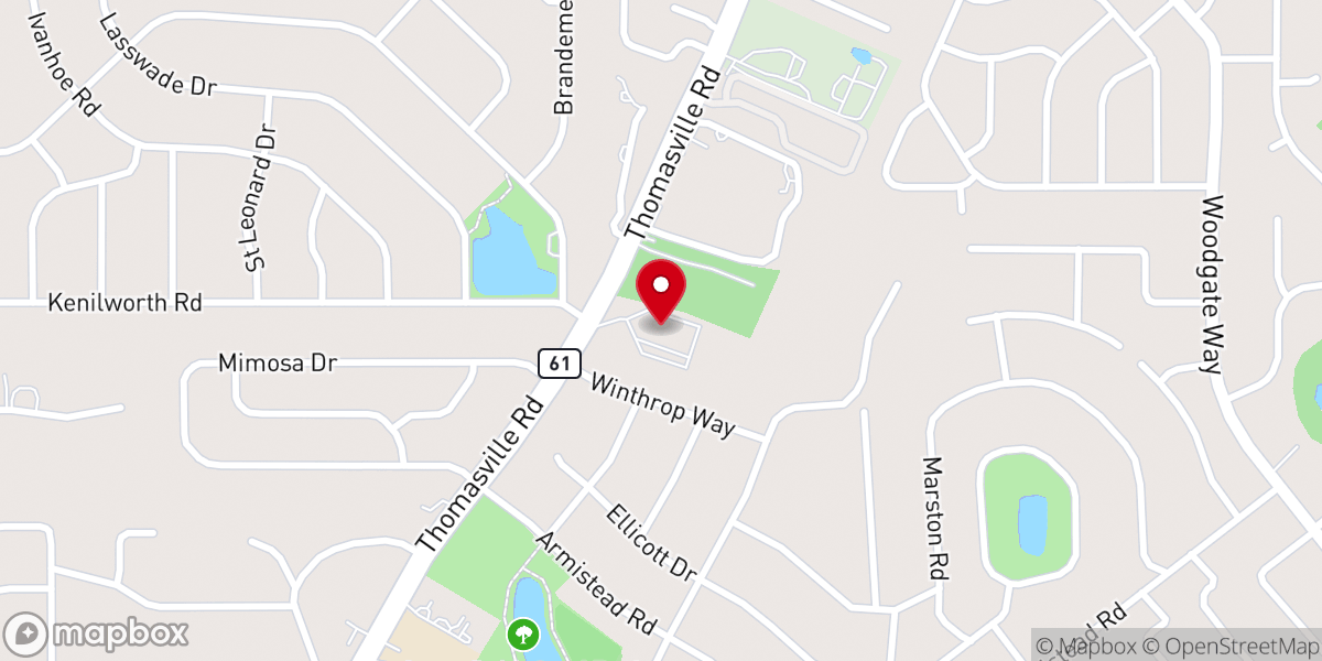 Map showing location of Freedom Church
