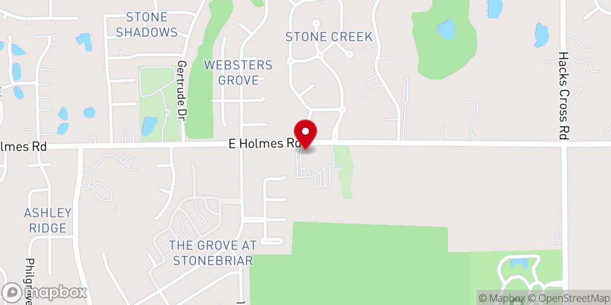 Map showing location of New Sardis Baptist Church