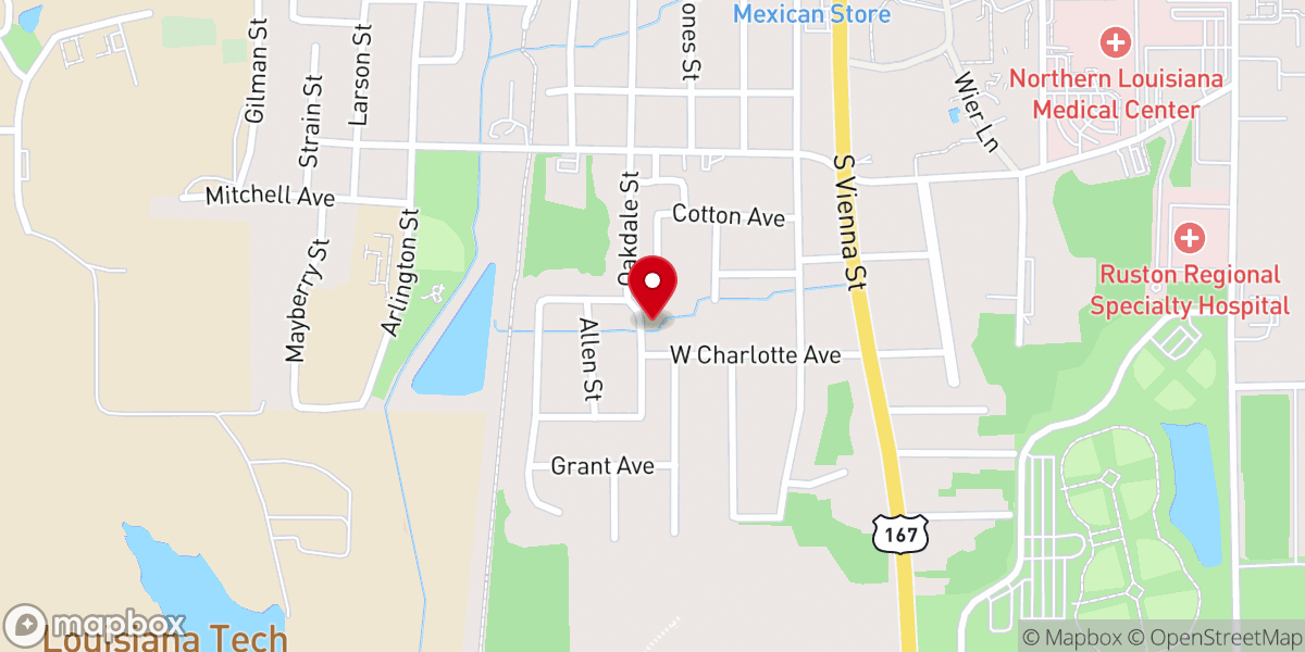 Map showing location of Saint Mary Baptist Church