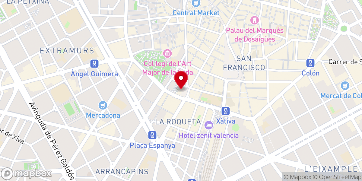 Map showing location of Parroquia de Santa Catalina y San Agustín