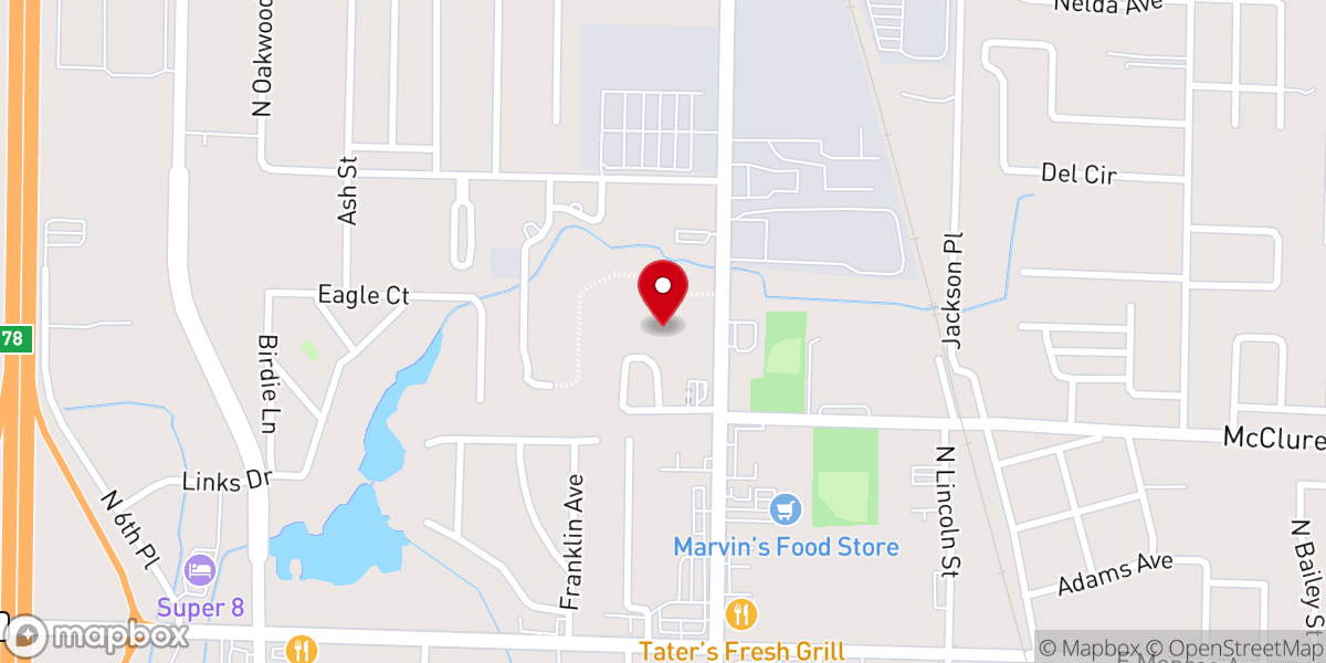Map showing location of Origin Church