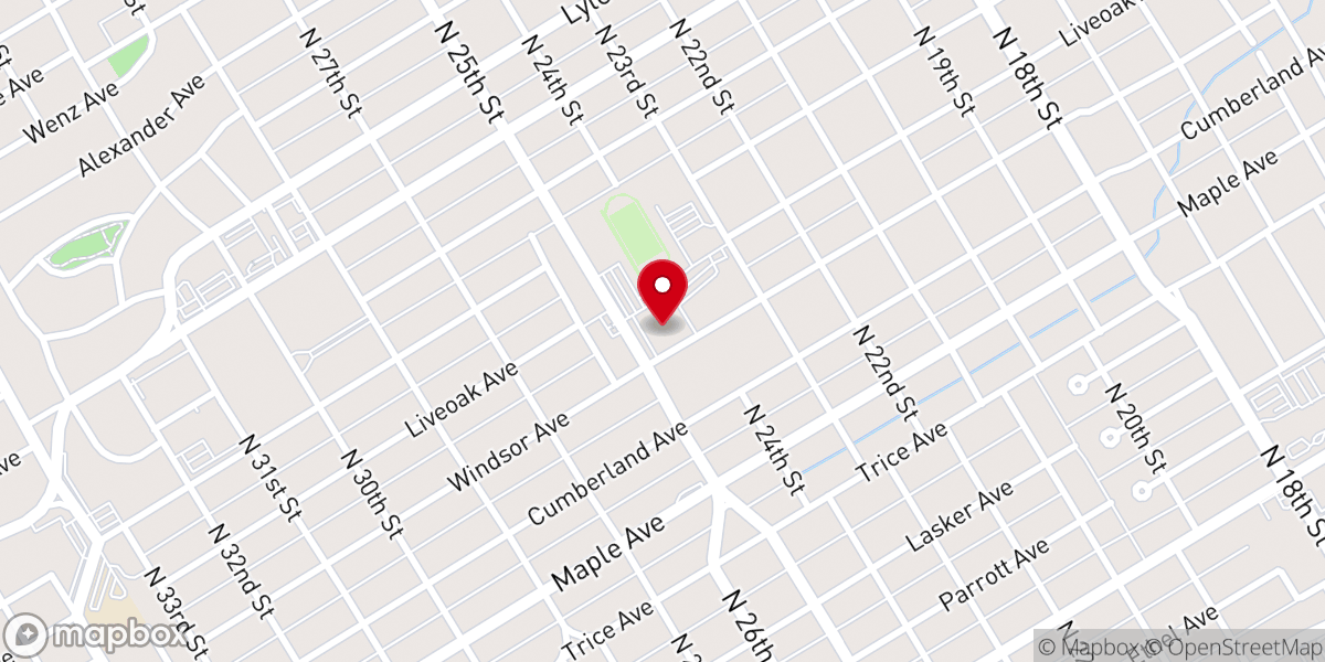 Map showing location of St Louis Catholic Church