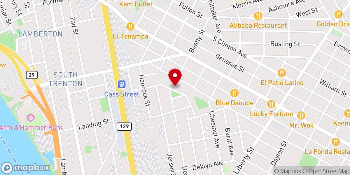 Map showing location of Hungarian Reformed Church