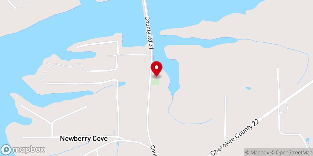 Map showing location of Calcedonia Baptist Church