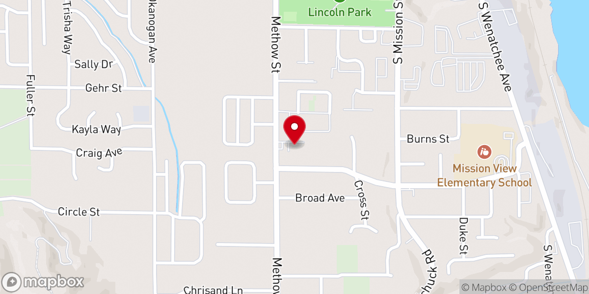 Map showing location of Valley Christian Fellowship