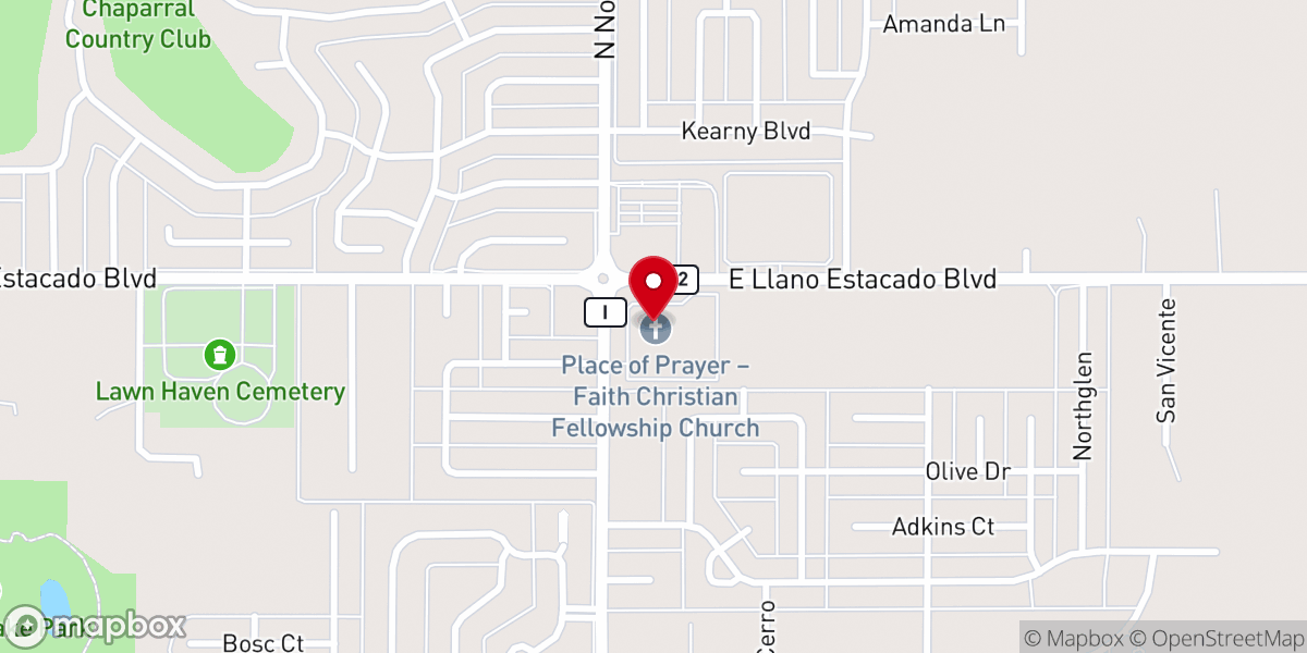 Map showing location of Legacy Church - Clovis Campus