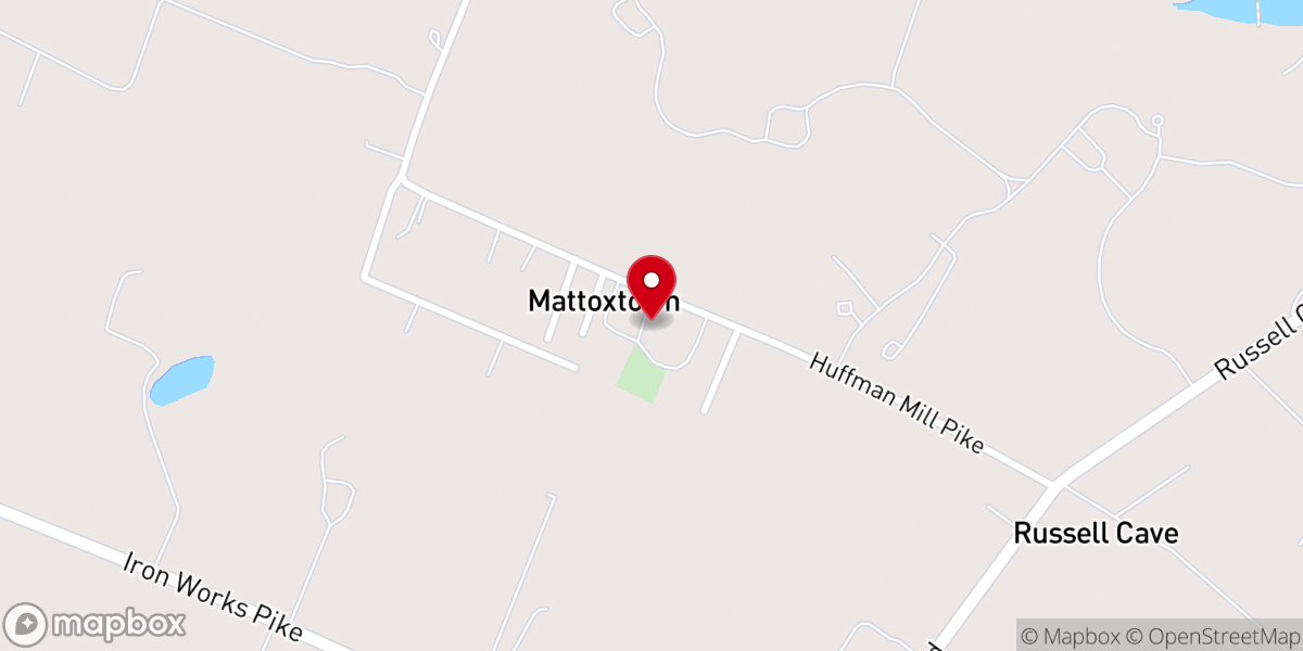 Map showing location of Maddoxtown Baptist Church