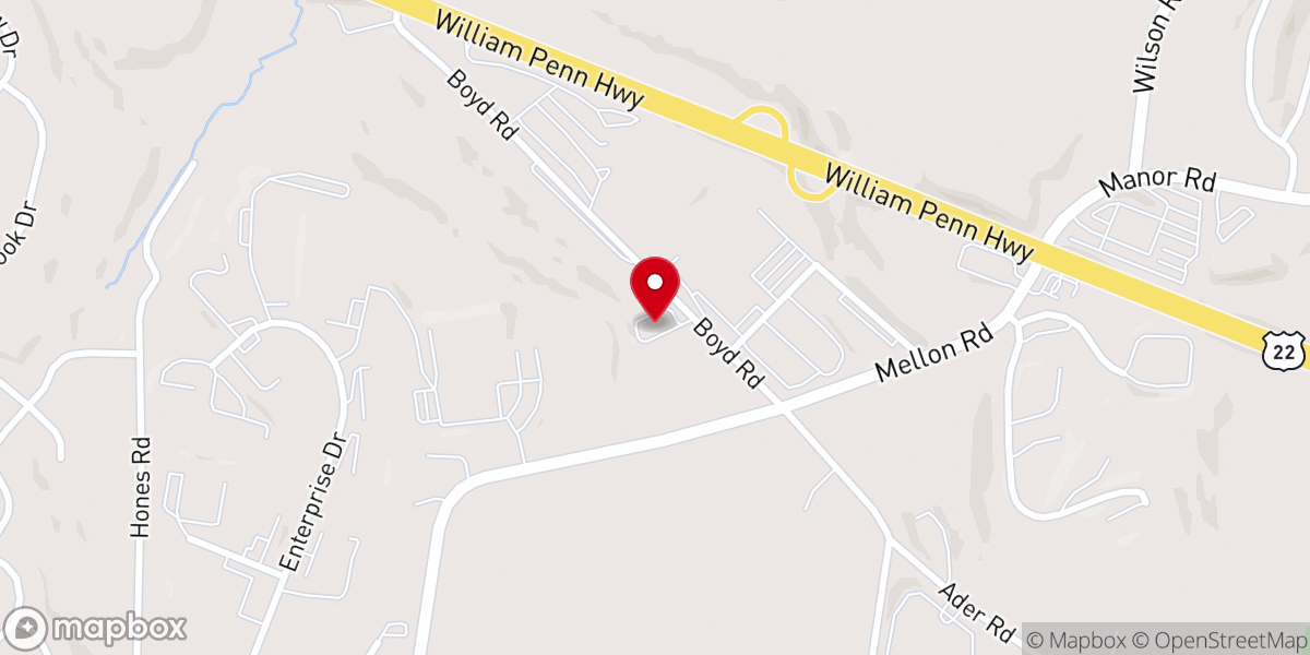 Map showing location of Cornerstone Ministries Hope Center