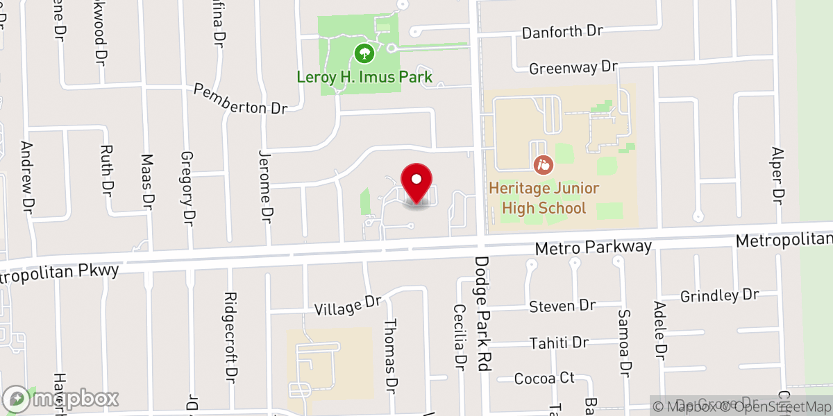 Map showing location of Saint John the Baptist Greek Orthodox Church