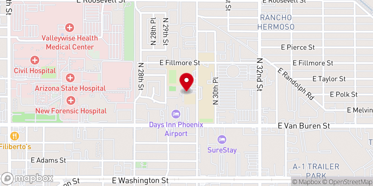 Map showing location of St Mark's Catholic Church