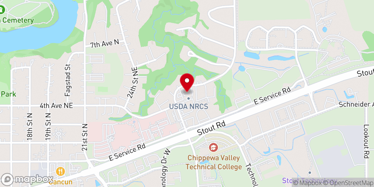 Map showing location of River of Life Church