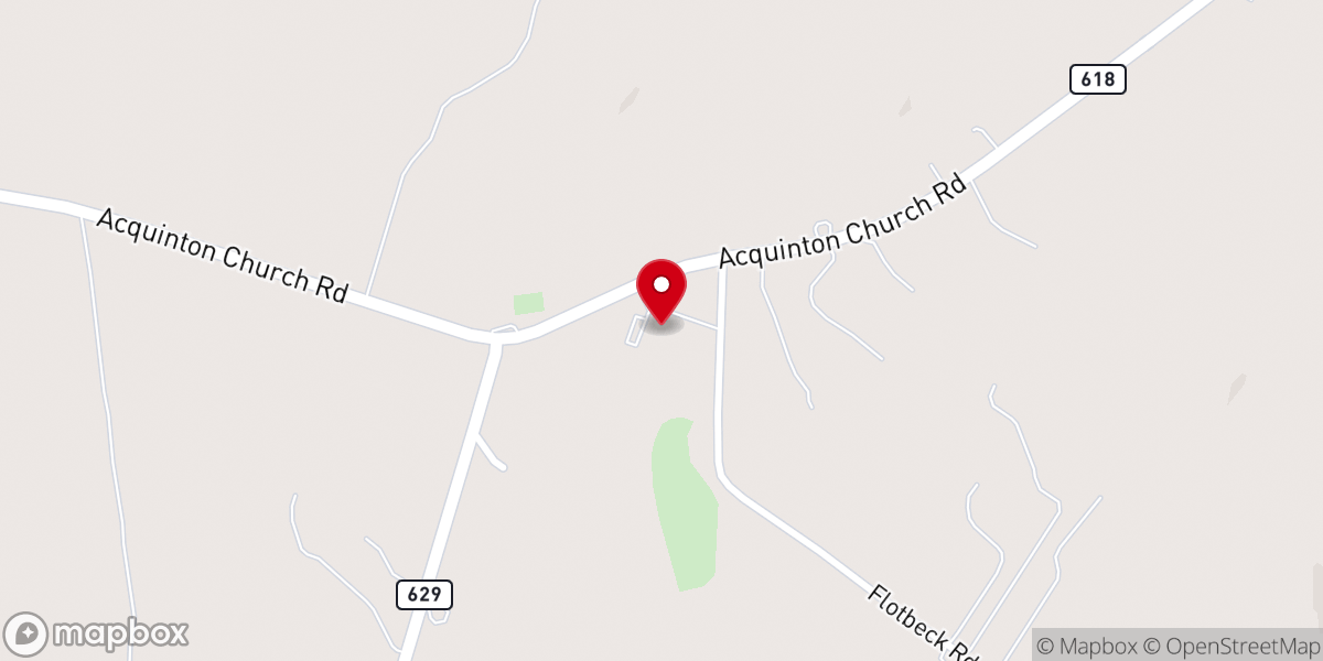Map showing location of Rehoboth Bible Church