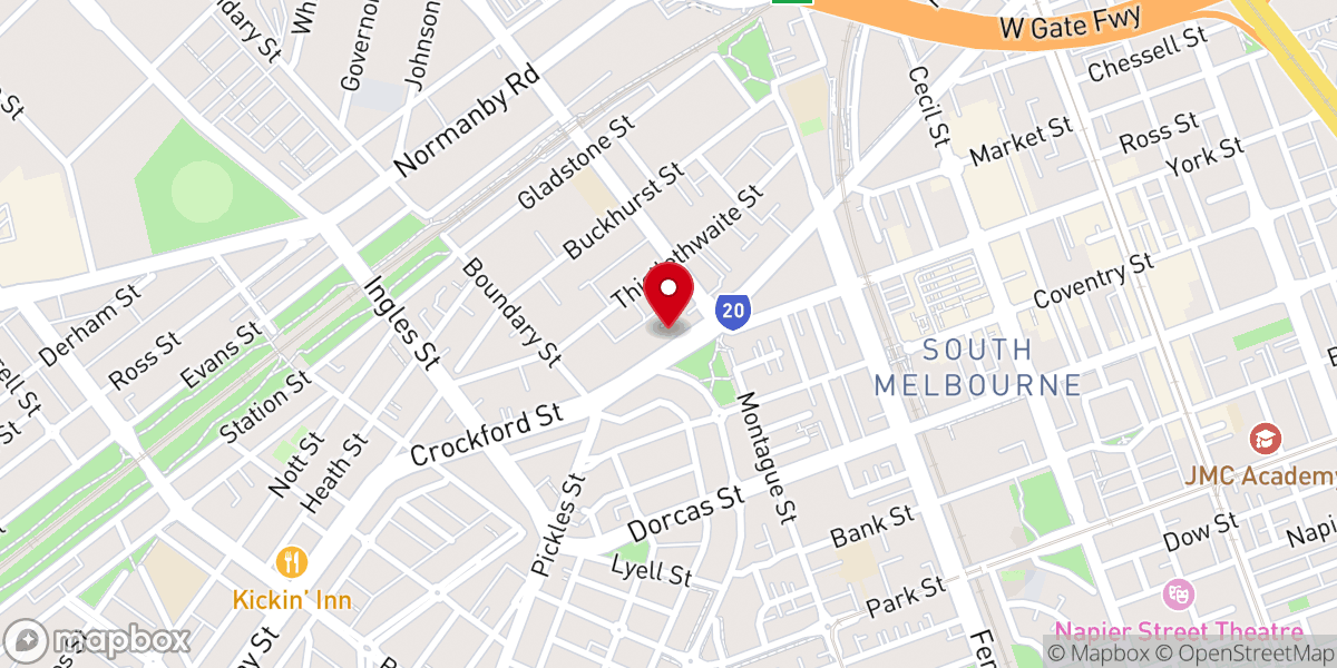 Map showing location of IREC Melbourne