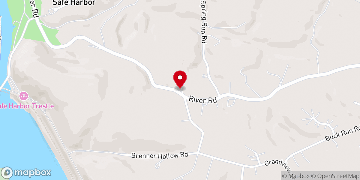 Map showing location of Green Hill United Methodist Church