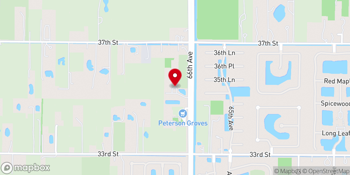 Map showing location of Celebration Grove