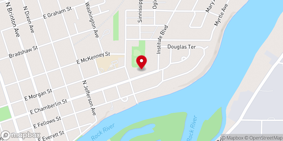 Map showing location of Grace United Methodist Church