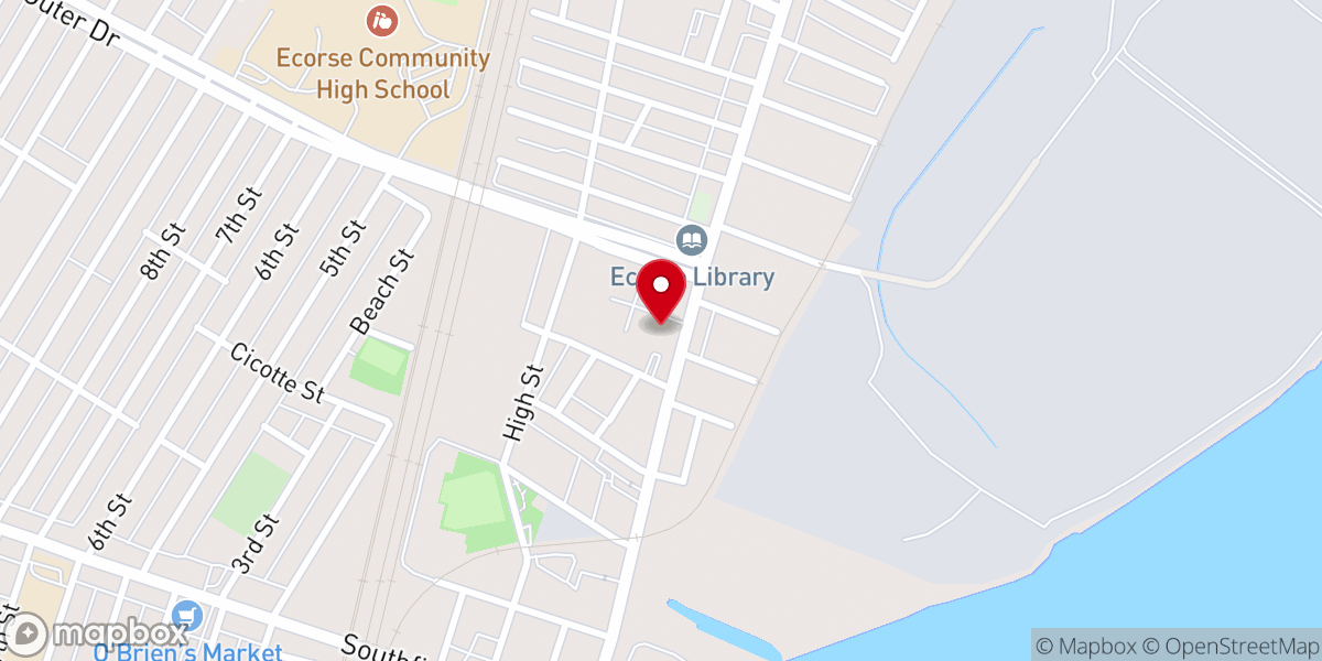 Map showing location of St. Andre Bessette Parish