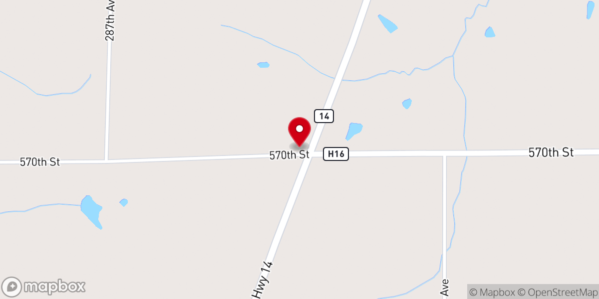 Map showing location of Pleasant Prairie Church