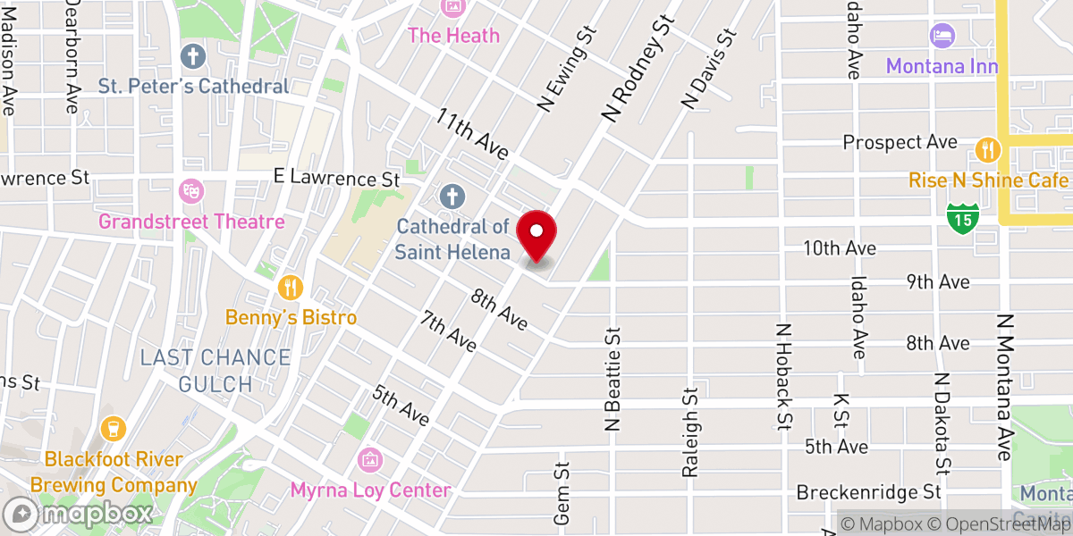 Map showing location of First German Lutheran Church