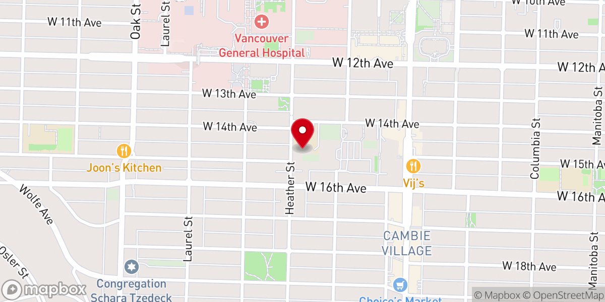 Map showing location of Blessed Sacrament Parish
