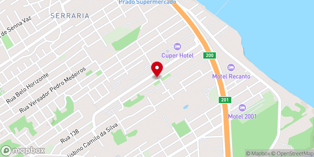 Map showing location of Nova Igreja Batista Florianópolis