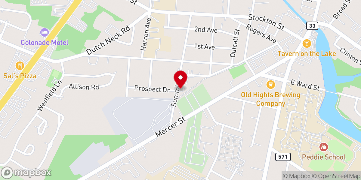 Map showing location of St James Ame Church