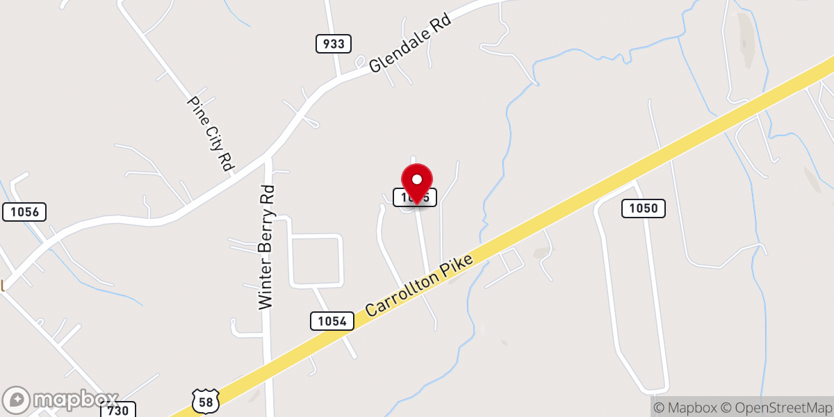 Map showing location of Trinity Baptist Church
