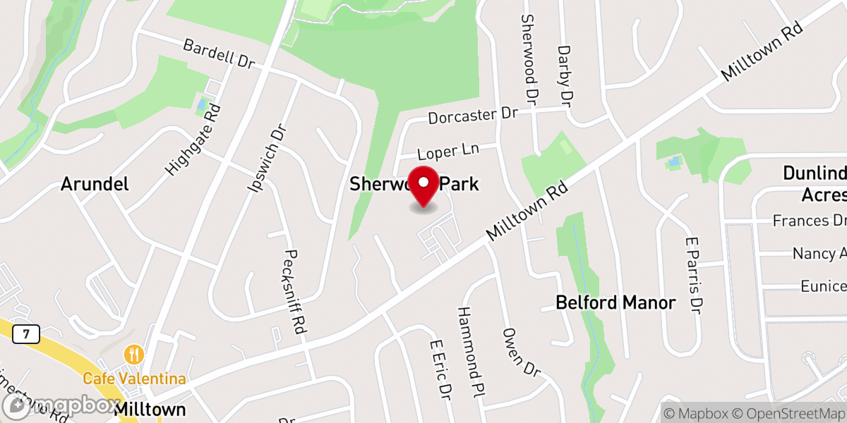 Map showing location of St. John the Beloved Roman Catholic Church