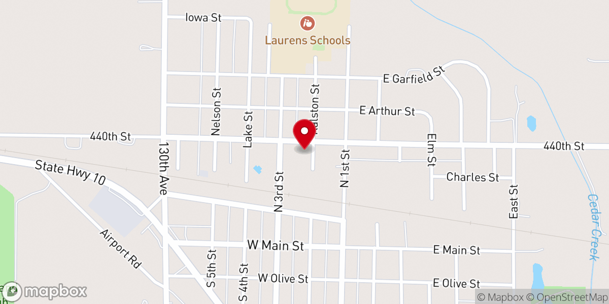 Map showing location of Sacred Heart Catholic Church