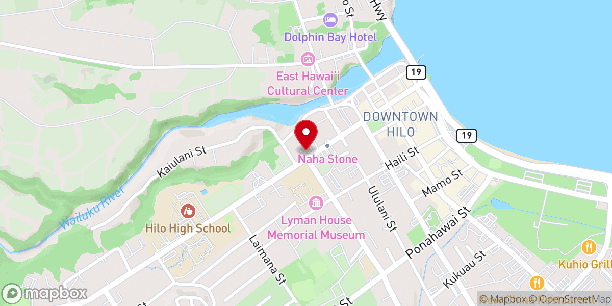 Map showing location of Hilo United Methodist Church