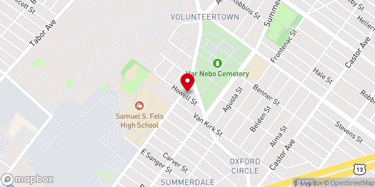 Map showing location of India Pentecoastal Church of God Philadelphia