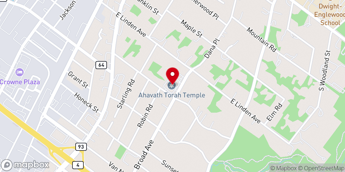 Map showing location of Khal Mikveh Yisrael Englewood