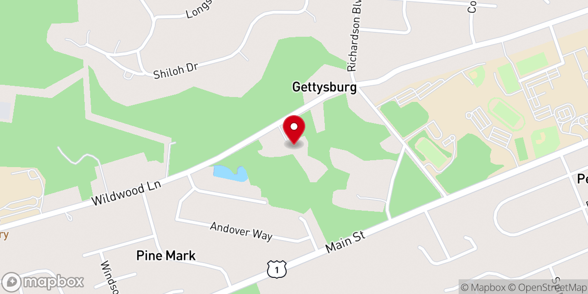 Map showing location of Harvest Baptist Church