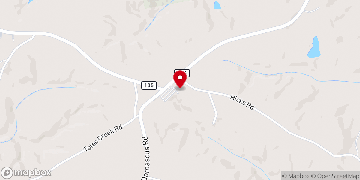 Map showing location of Tates Creek Baptist Church