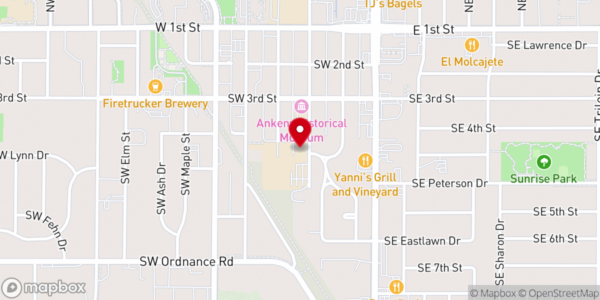 Map showing location of Crossroads Celebration Church