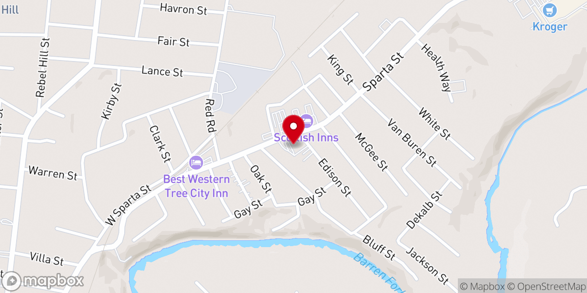 Map showing location of East End Church of Christ