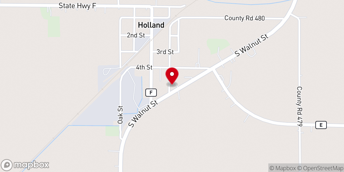 Map showing location of Faith Pentecostal Church