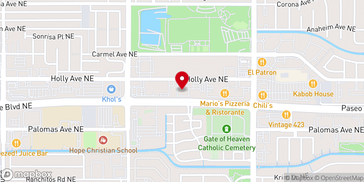 Map showing location of Covenant Christian Church